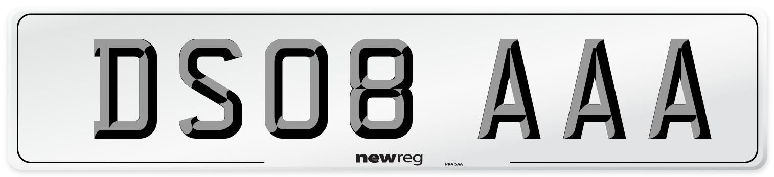 DS08 AAA Number Plate from New Reg